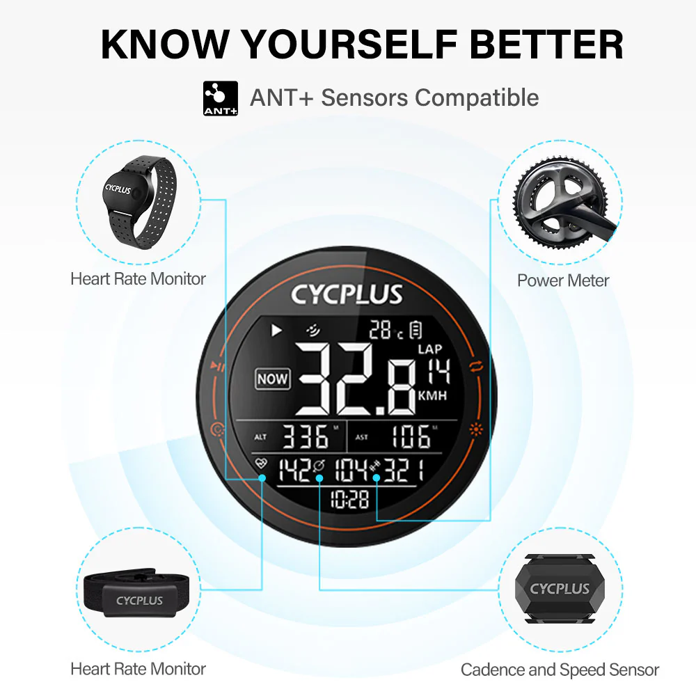 CYCPLUS M2 BIKE GPS COMPUTER + Front Mount Z1 - Image 6